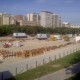 Montaje pirotécnico preparado en el viejo cauce para la noche del 8 al 9 de octubre