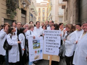 Un grupo de farmacéuticos en una manifestación de meses pasados/globedia