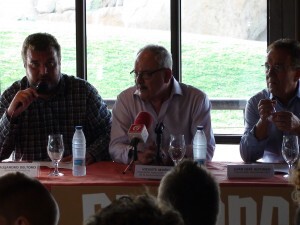 Un momento de la presentación del campeonato con los dirigentes de la federación y Bioparc/fvf