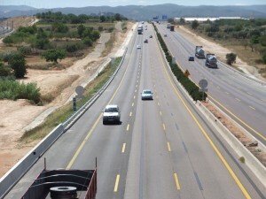 Una imagen de una de las carreteras de la Comunidad Valenciana.