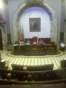 La alcaldesa durante el pleno de renuncia de Bellver y Torrado/vlcciudad