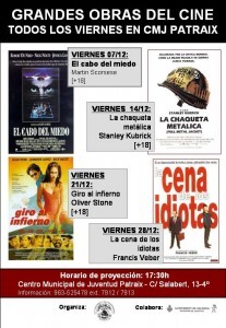Cartel del ciclo de cine forum de Patraix/aavv patraix
