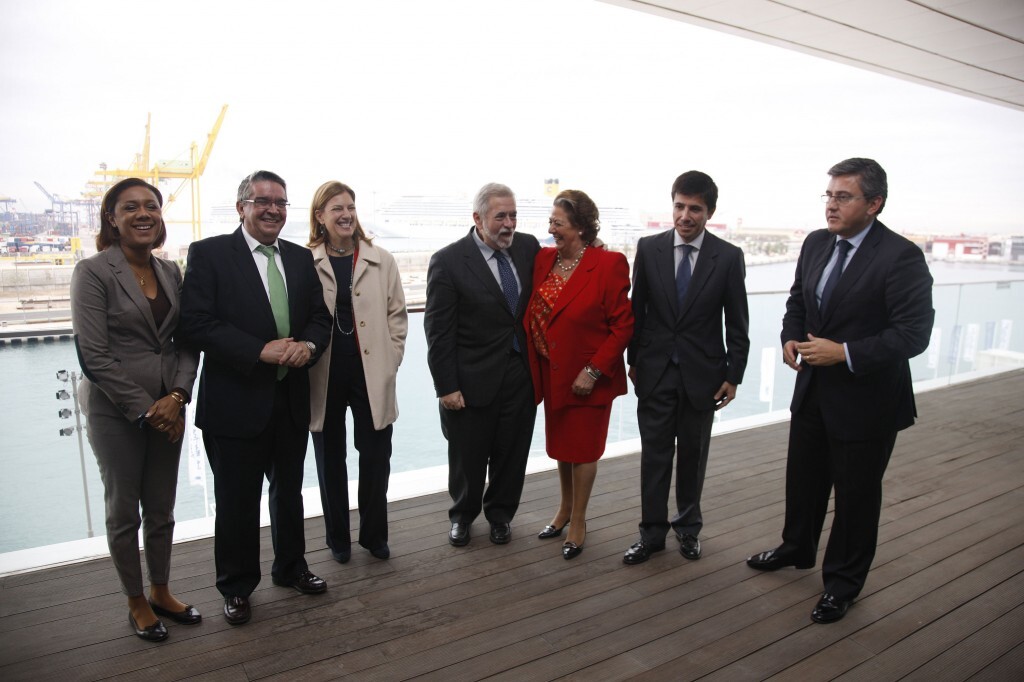 Los componentes del Consorcio antes de empezar la reunión en el Veles e Vents/ayto vlc