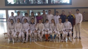 El grupo de tiradores del club de esgrima del Cabanyal/sav El grupo de tiradores del club de esgrima del Cabanyal/sav