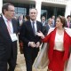El presidente de la confederación de hoteles, el presidente de la Generalitat y la alcaldesa Barberá/ayto vlc
