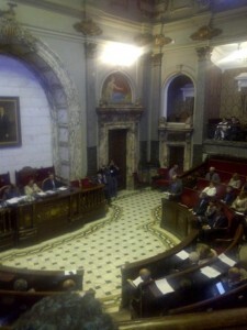 Un momento del pleno extraordinario celebrado hoy en el hemiciclo/vlcciudad
