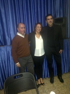 El premiado con el Periodista Gil Sumbiela, Boro Peiró, con el presidente y la fallera mayor de la comisión/vlcciudad