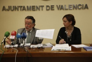 El vicealcalde Alfonso Grau con la gerente de Aumsa María José Bellver/ayto vlc