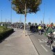 Un momento de la bicifestación por la ronda norte