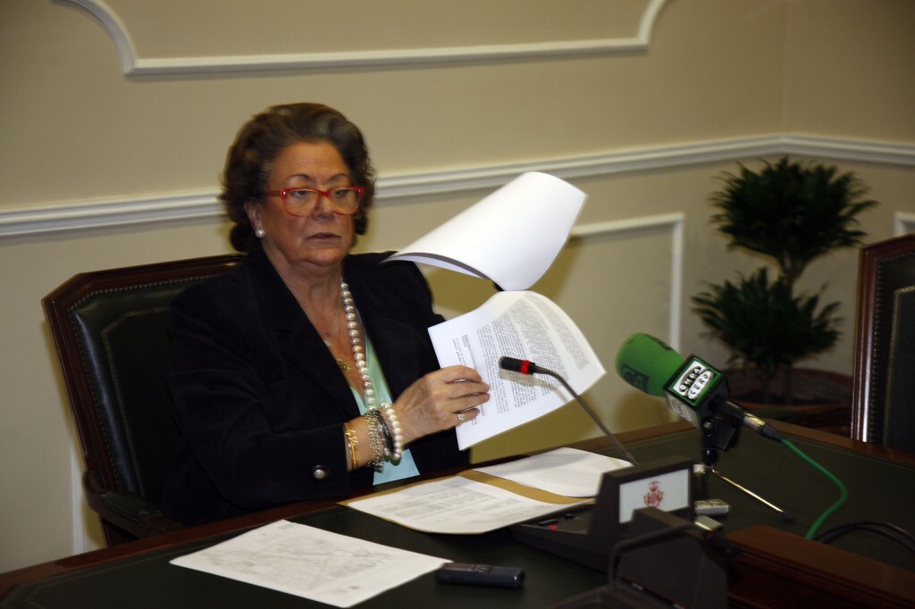 La alcaldesa en la rueda de prensa de hoy después de la junta de gobierno/ayto vlc