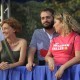 Salvador Broseta entre la edil de Compromís, Pilar Soriano, y su compañera de grupo Pilar Calabuig/vlcciudad
