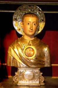 Busto de San Mauro que se venera en El Patriarca/fiestassancristóbal