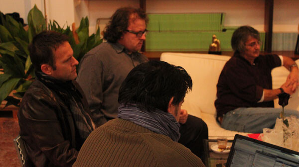 Francisco Estellés, entre José A. Garzón y Manuel Furió, interviene en #EnClaveVLC