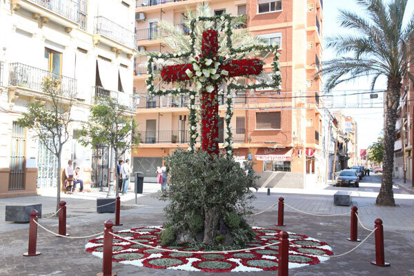 Cruz de la 'Placeta de la Creu' en el Cabanyal. Foto: Manuel Guallart