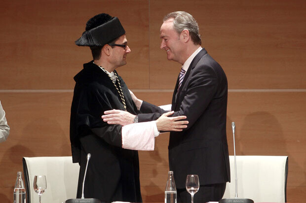 Alberto Fabra felicita al nuevo rector de la UPV, Francisco Mora