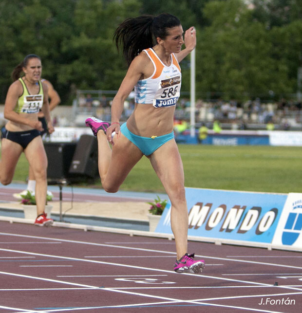 Estela Garcia, oro en los 100 y 200 metros lisos. Foto: Julio Fontán