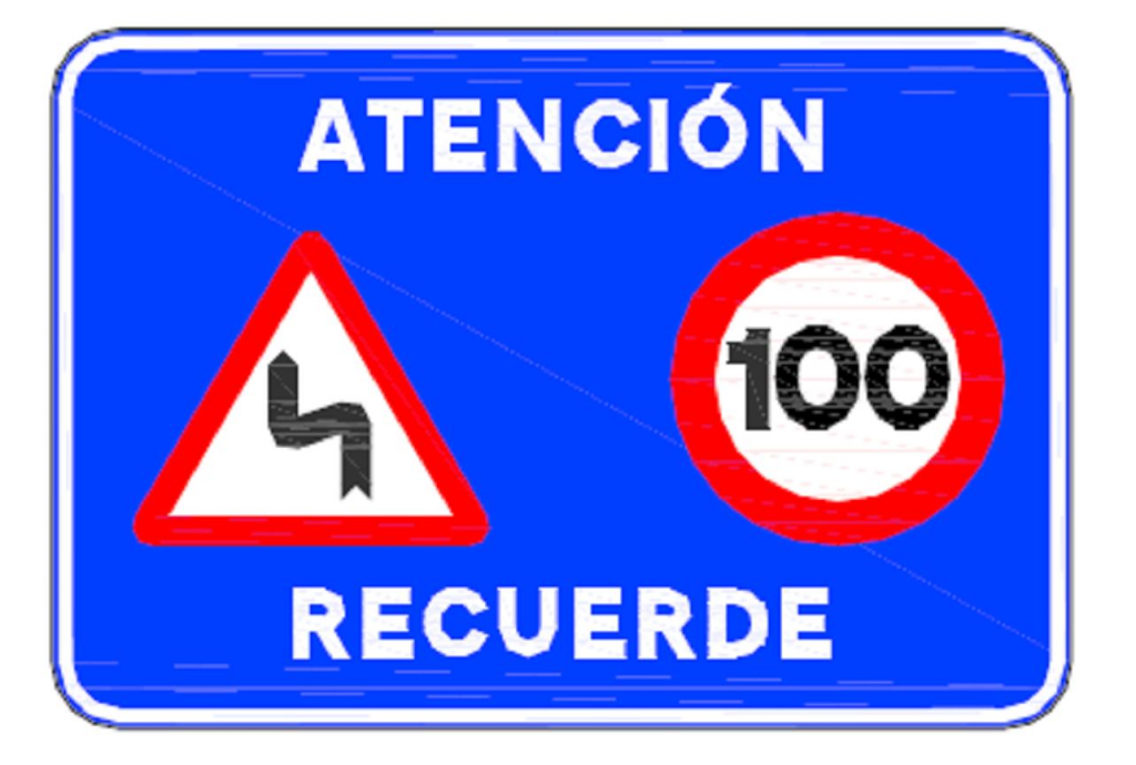 Nuevo cartel de refuerzo de señalización de código de circulación