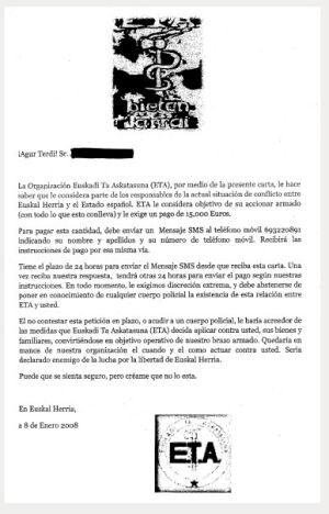 cartas falsas de eta