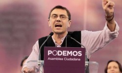 Juan Carlos Monedero en la Asamblea Ciudadana de Vistalegre.