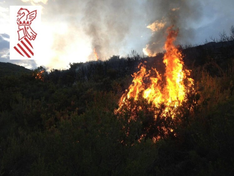 Incendio forestal de Segorbe.