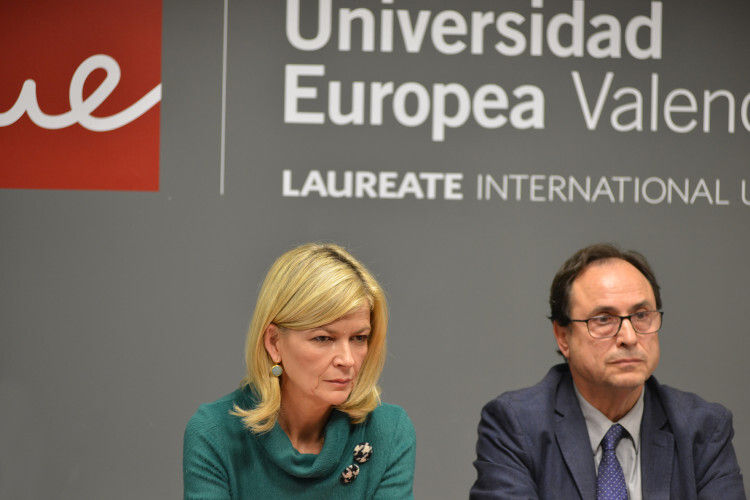 Gabriela Bravo y Vicent Soler en un momento de la jornada