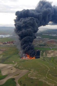 Imagen de la Guardia Civil del incendio.