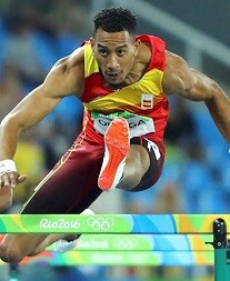 Orlando Ortega durante la carrera.