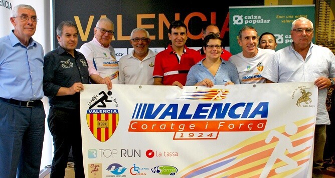 Isabel García en la presentación de la Milla de Valencia.