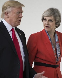 Donald Trump y Theresa May.