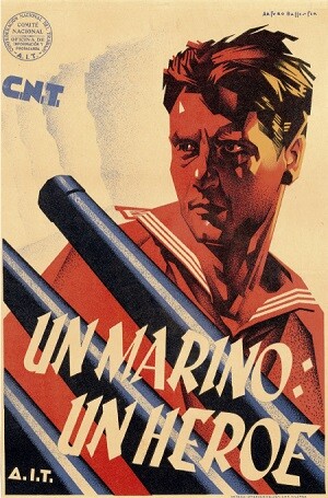 Cartel 'Un marino, un héroe' de Artur Ballester. (1936).