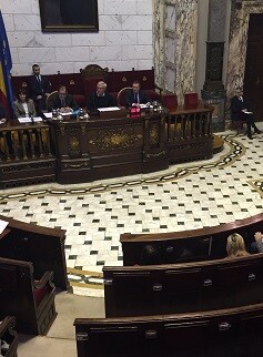 Giuseppe Grezzi explica que l’Equip de Govern treballa per a garantir l’accesibilitat de totes les persones al servici públic. (Pleno del Ayuntamiento).