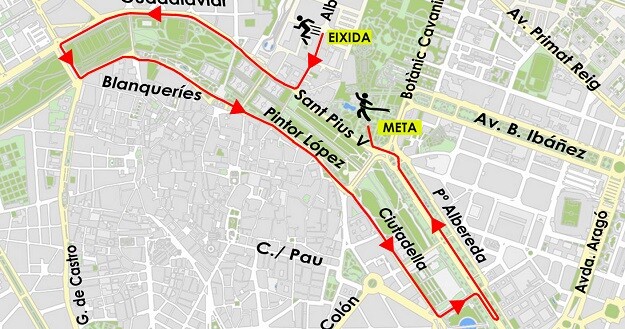 Plano de la carrera.