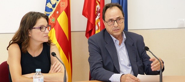 Mónica Oltra y Vicent Soler.