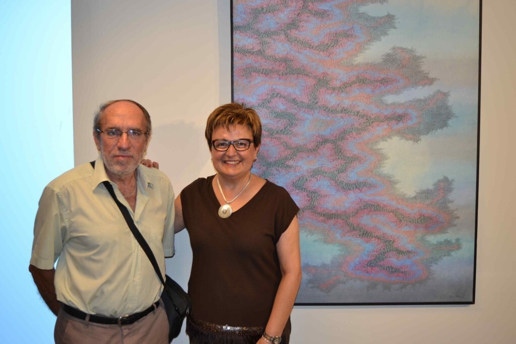 El artista Joaquín Ferrer y la comisaria Rosario Falcó