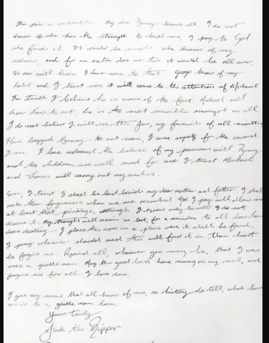 jack el destripador carta