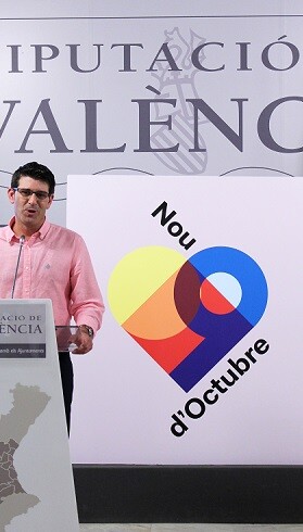 Jorgue Rodríguez presenta la imagen de la Corporación para el 9 d’Octubre.