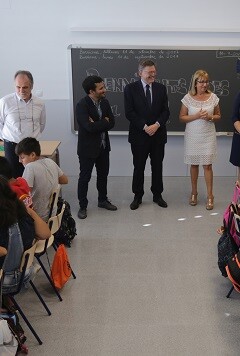 Puig en el inicio del curso escolar.
