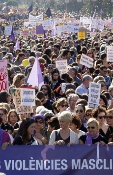Manifestación contra la violencia machista.