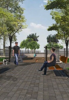 Parque para perros en zona Algirós. (Recreación).