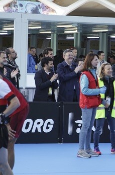 Puig en la Maratón de ayer.