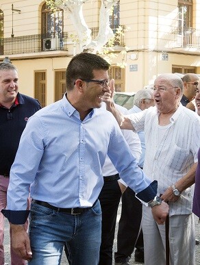 El presidente de la Diputació en una de sus visitas a Xàtiva.