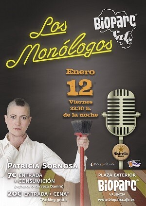 El restaurante de la plaza exterior de BIOPARC Valencia ofrece el primer Monólogo del año este viernes 12 de enero a las 22.30h.