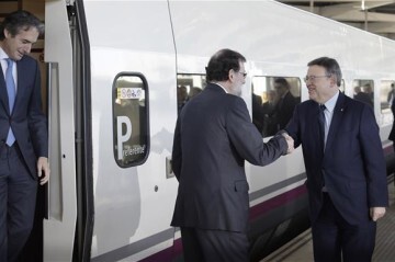 RAJOY Y XIMO PUIG INAUGURADO AVE Madrid castellon