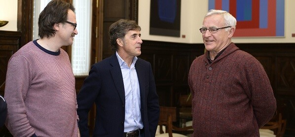 Grezzi, Perico Delgado y Ribó.