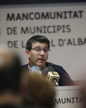 Jorge Rodríguez junto al diputado de Hacienda Toni Gaspar durante su visita a Ontinyent.
