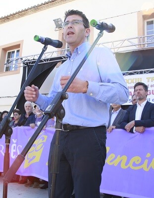 Jorge Rodríguez durante el discurso de les Trobades 2018. - copia