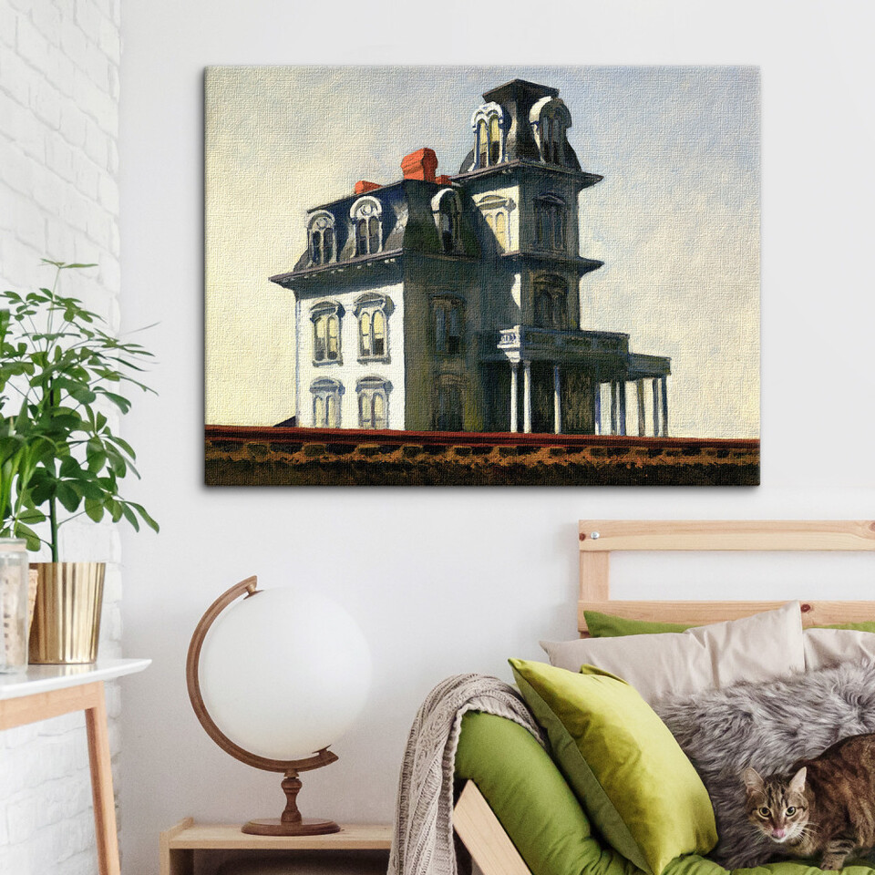 IMG Hopper y La casa junto a la vía del tren - Posterlounge