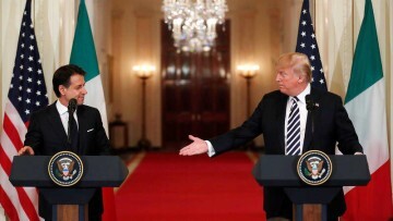 Trump recibe a Italia