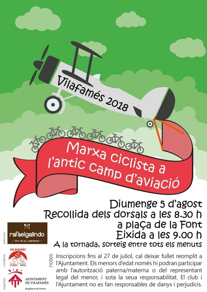 cartell marxa ciclista camp aviació
