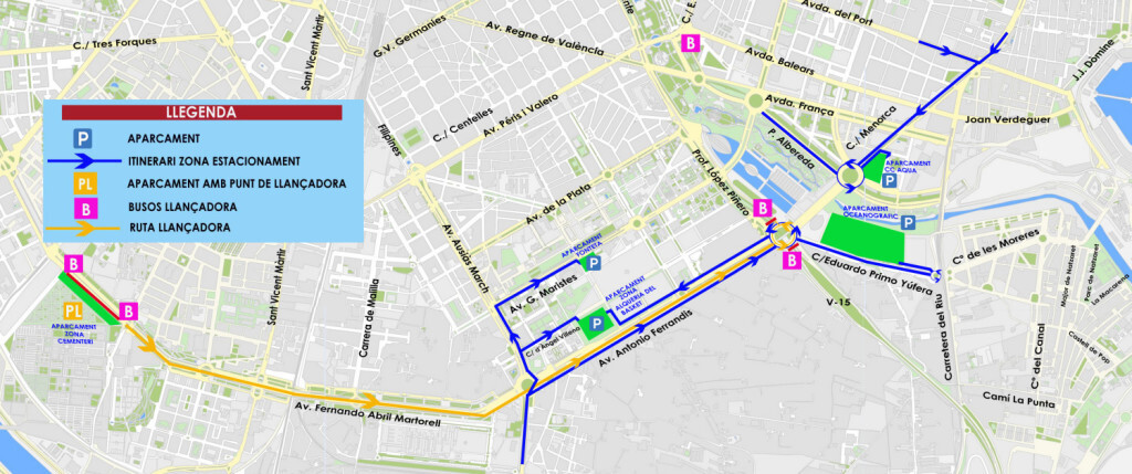 1130 Marató 2018. Pàrquings